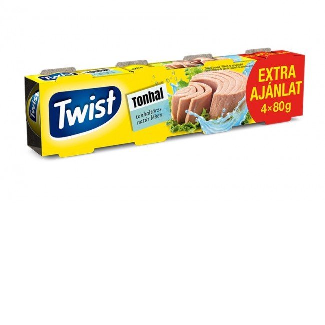 Twist 3+1 tonhaltörzs natúr lében 4X80g Twist 3+1 tonhaltörzs natúr lében 4X80g