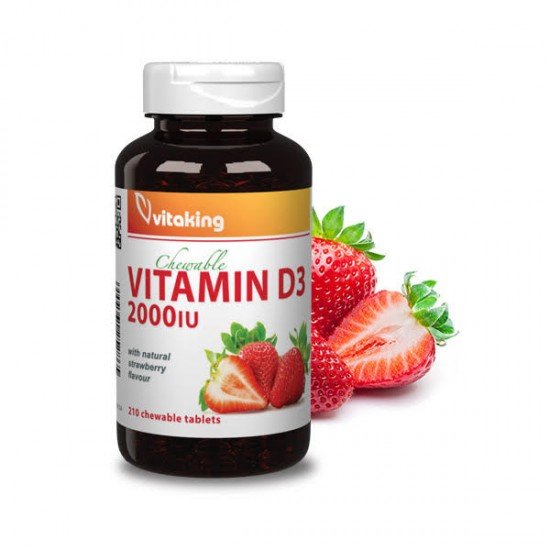 Vitaking d3 vitamin 2000ne epres rágótabletta 210db