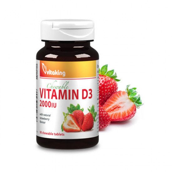 Vitaking vitamin d3 epres rágótabletta 90db