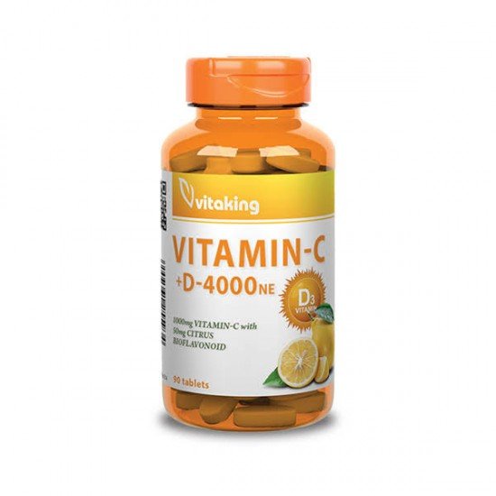 Vitaking vitamin c-1000 + d-4000ne tabletta 90db