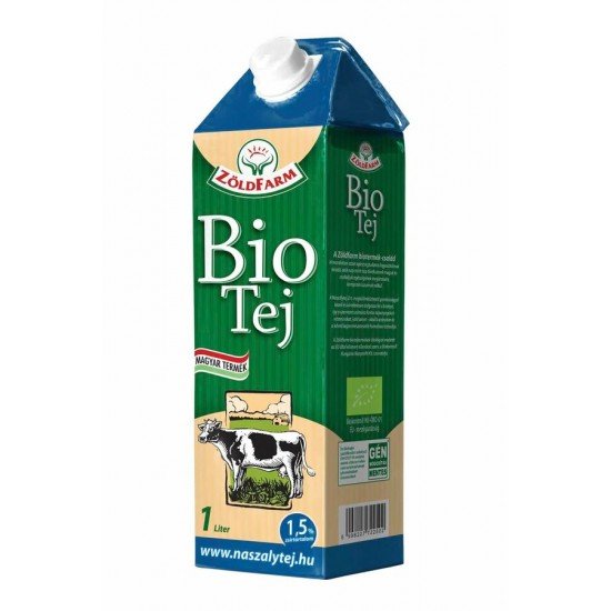 Zöldfarm bio tej 1.5 % uht /Tartós/ 1000ml