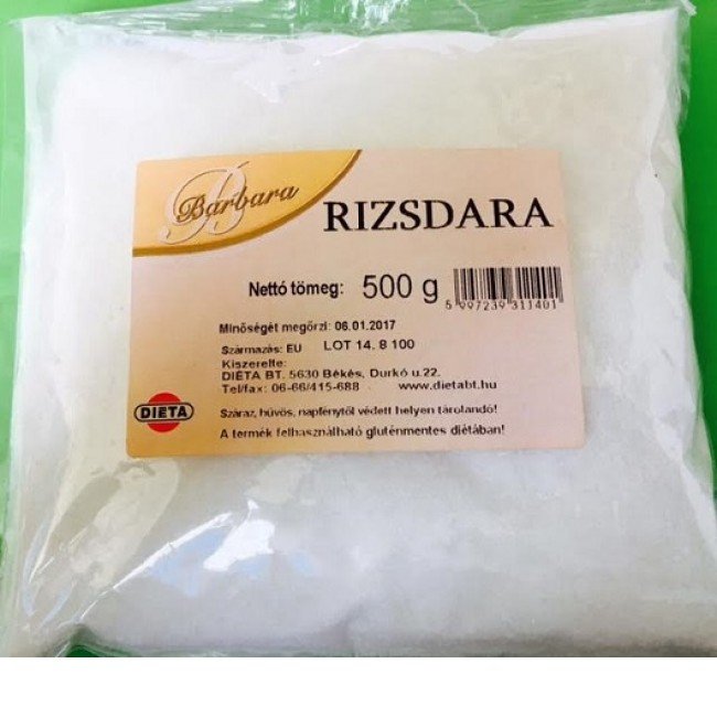Barbara gluténmentes rizsdara 500g