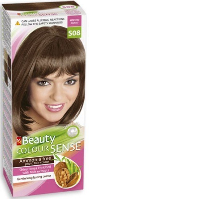 Beauty color s08 kakaóbarna ammónia ment.növ.hajfesték 1db