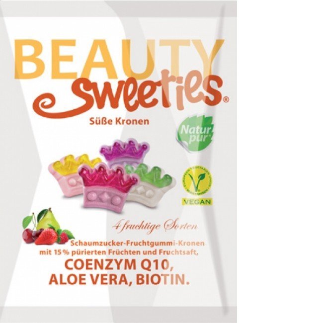 Beauty sweeties gluténmentes vegán gumicukor crowns 125g