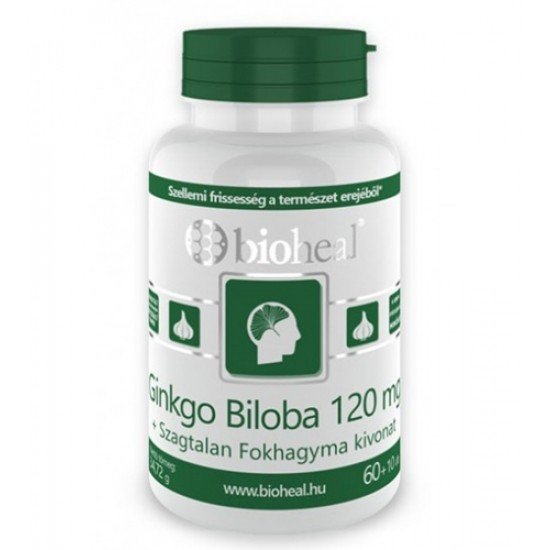 Bioheal ginkgo biloba 120 mg + Fokhagyma kivonat tabletta 70db