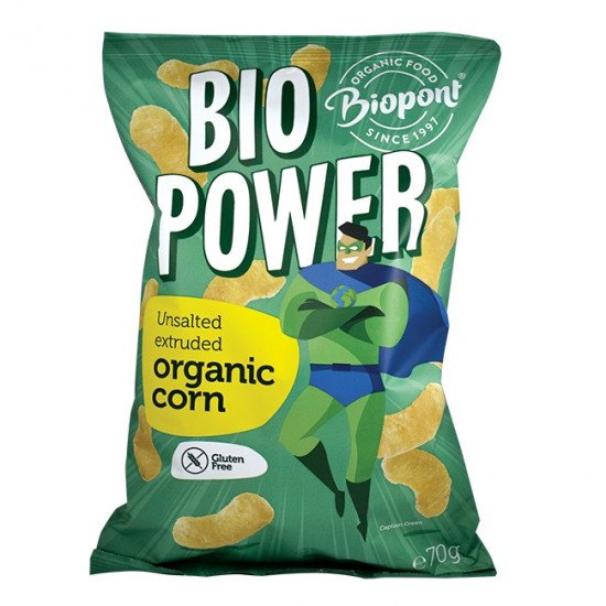 Biopont bio power extrudált bio kukorica sótlan gluténmentes 70g Biopont bio power extrudált bio kukorica sótlan gluténmentes 70g