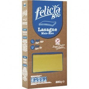 Felicia bio kukorica-rizs lasagne gluténmentes tészta 250g Felicia bio kukorica-rizs lasagne gluténmentes tészta 250g