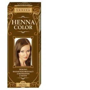 Henna color szinező hajbalzsam nr 114 aranybarna 75ml Henna color szinező hajbalzsam nr 114 aranybarna 75ml