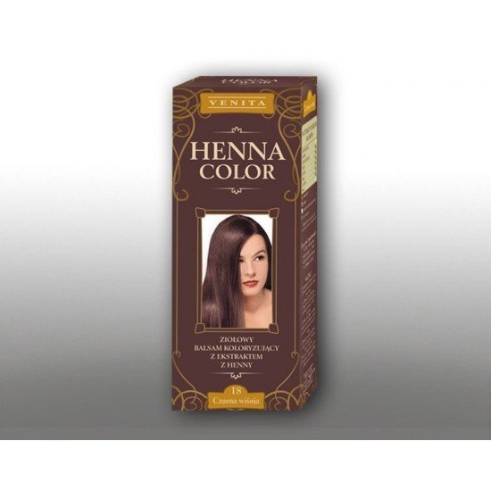 Henna color krémhajfesték nr 18 fekete meggy 75ml