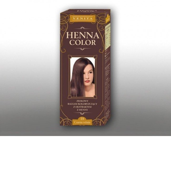 Henna color szinező hajbalzsam nr 18 fekete meggy 75ml