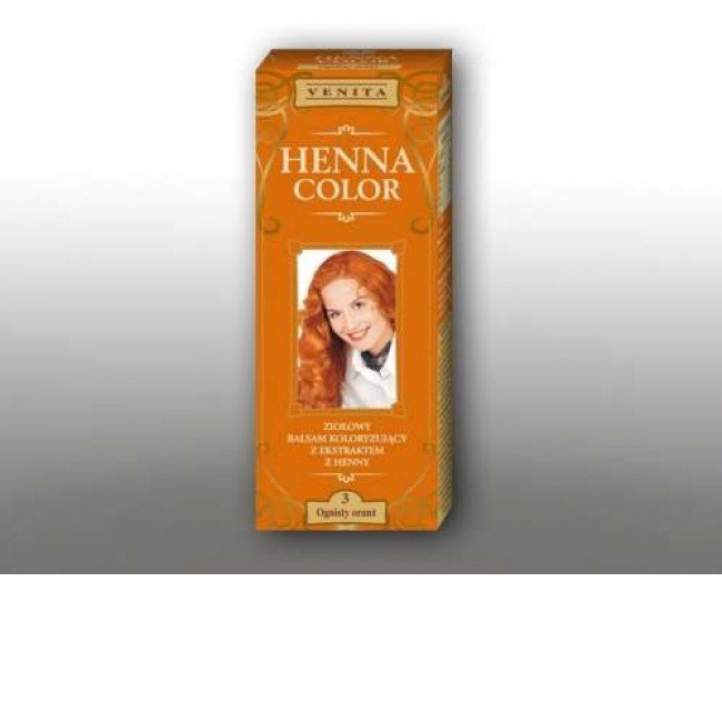 Henna color szinező hajbalzsam nr 3 tűznarancs 75ml