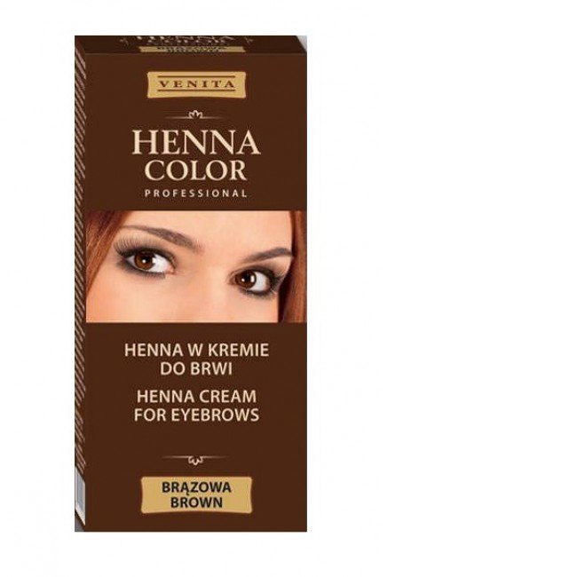 Henna color tartós szempilla és szemöldök krémfesték barna 15g