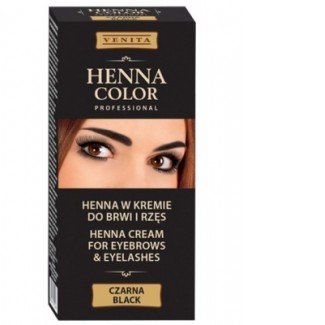 Henna color tartós szempilla és szemöldök krémfesték fekete 15g