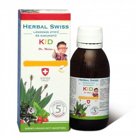 Herbal swiss kid köhögés elleni szirup 150ml