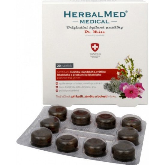 Herbalmed medical gyógynövény pasztilla 40db