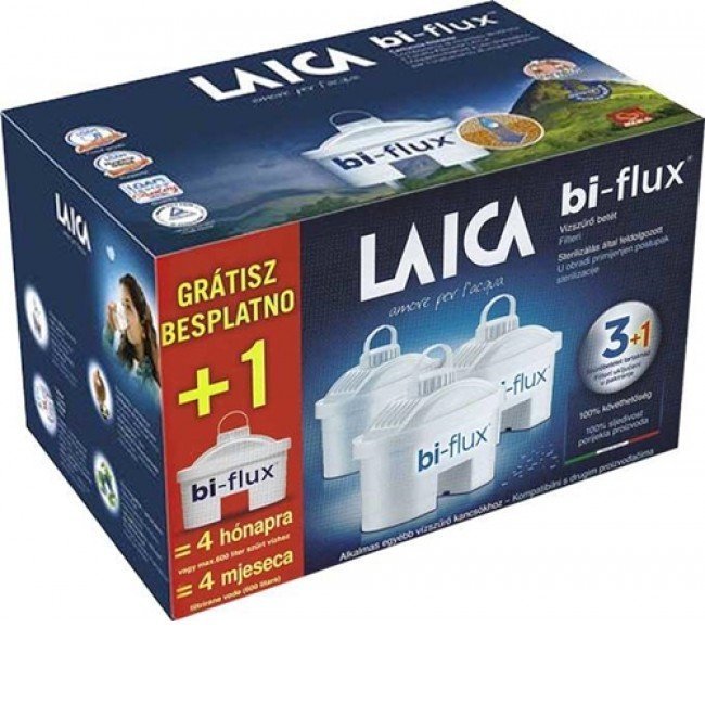 Laica bi-flux vízszűrőbetét univerzális 3+1db 4db