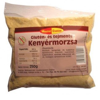 Mester család gluténmentes kenyérmorzsa 250g