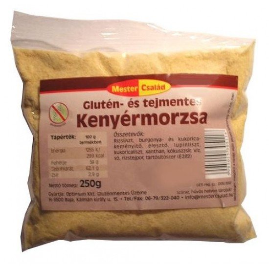 Mester család gluténmentes kenyérmorzsa 250g