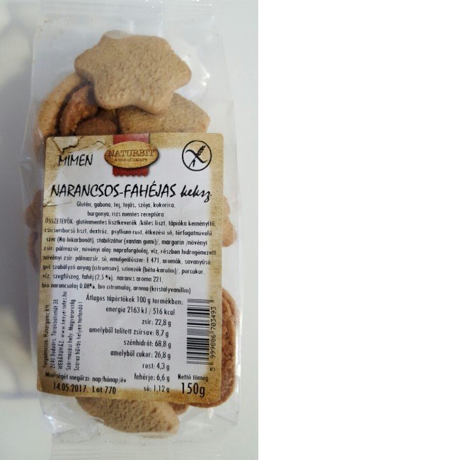 Mimen fahéjas-narancsos keksz 150g