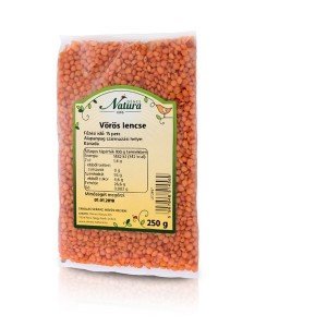 Natura vörös lencse 250g 