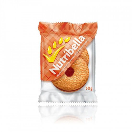 Nutribella teljes kiőrlésű keksz sárgaback-alma 50g