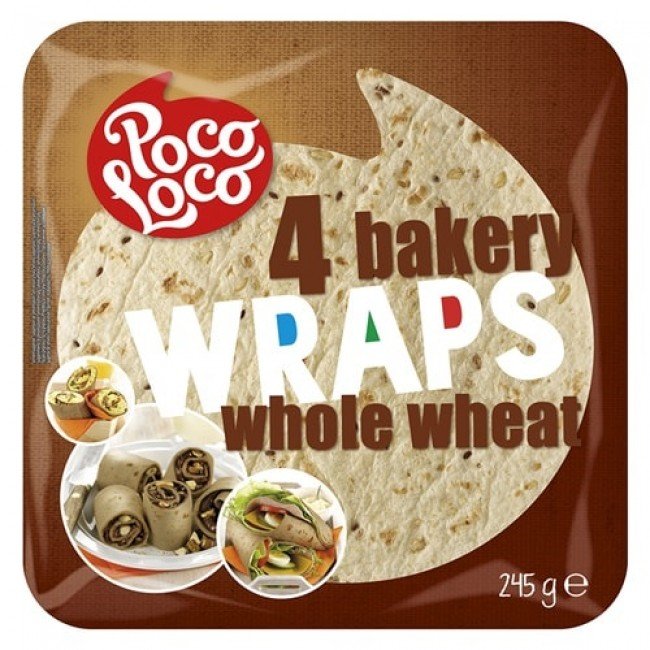 Poco loco tortilla teljes kiörlésű 245g Poco loco tortilla teljes kiörlésű 245g