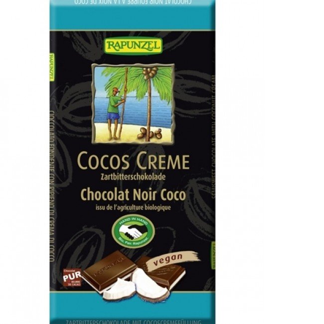 Rapunzel bio félédes csoki kókuszkrémes 100g