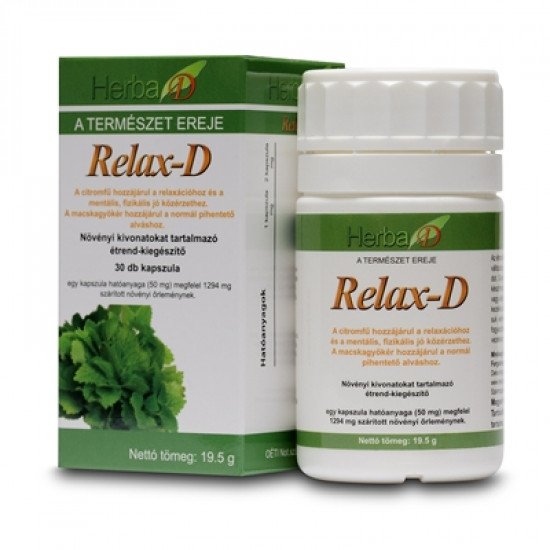 Herba D Relax-d növényi kivonatot tartalmazó étrendkiegészítő 30db