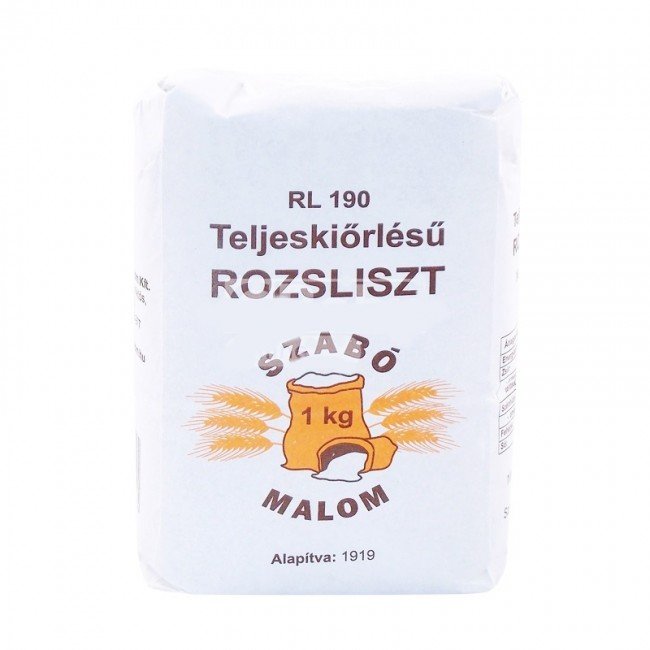 Szabó malom teljes kiőrlésű rozsliszt rl-190 1000g