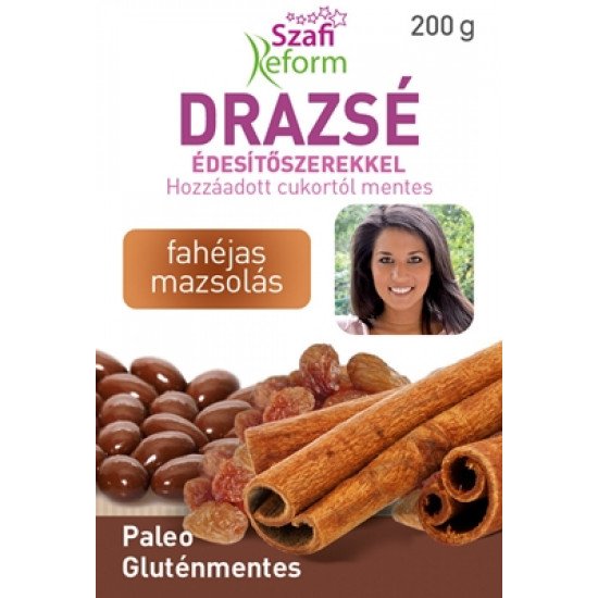 Szafi Reform fahéjas mazsola drazsé 200g Szafi Reform fahéjas mazsola drazsé 200g