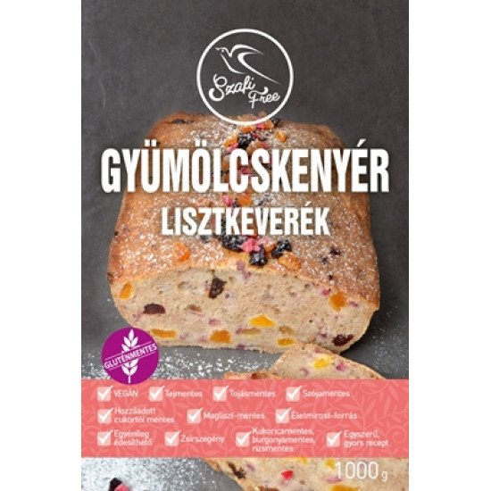 Szafi free gyümölcskenyér lisztkeverék 1000g Szafi free gyümölcskenyér lisztkeverék 1000g