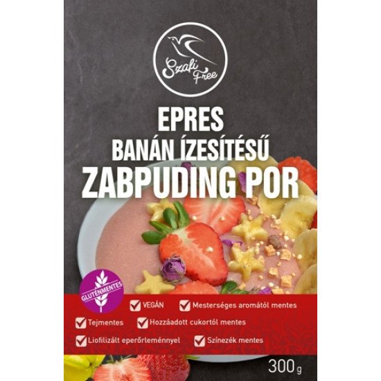 Szafi free zabpuding por eper-banán 300g