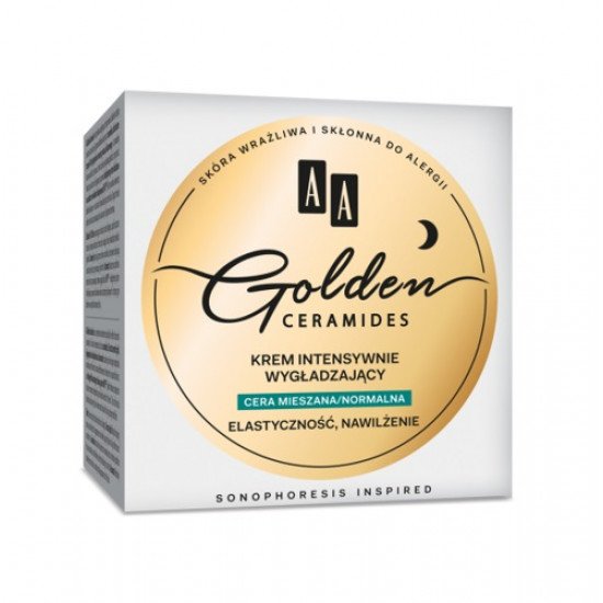 AA Golden Ceramides Intenzív Bőrsimító Krém, Éjszakai, Vegyes/Normál Bőrre 50ml AA Golden Ceramides Intenzív Bőrsimító Krém, Éjszakai, Vegyes/Normál Bőrre 50ml