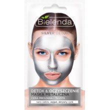 Bielenda SILVER DETOX - Méregtelenítő pakolás/maszk vegyes és zsíros bőrre 8g