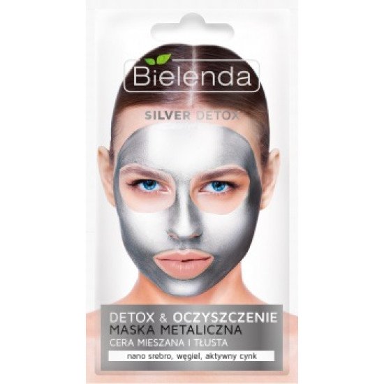 Bielenda SILVER DETOX - Méregtelenítő pakolás/maszk vegyes és zsíros bőrre 8g