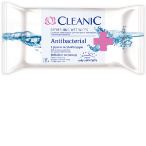 Cleanic törlőkendő antibacterial 15db