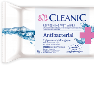 Cleanic törlőkendő antibacterial 15db