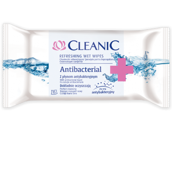 Cleanic törlőkendő antibacterial 15db