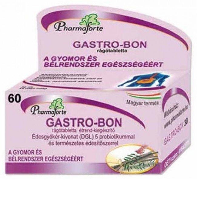 Pharmaforte Gastro-Bon rágótabletta 60db
