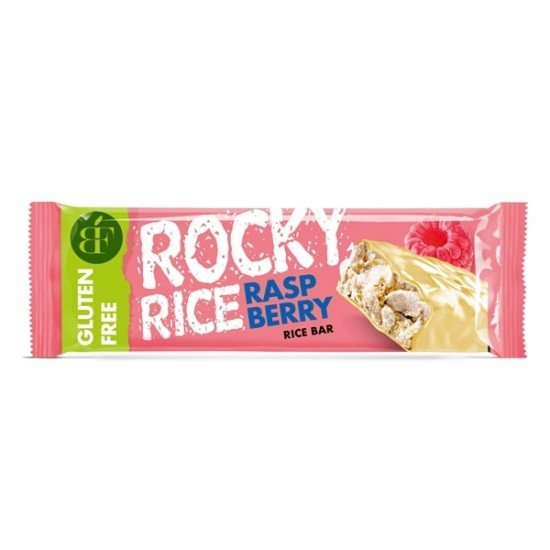 Rocky rice puffasztott rizsszelet fehércsokoládé málna ízű 18g