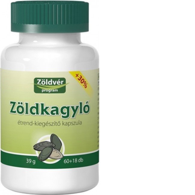 Zöldvér zöldkagyló kapszula 60+18db Zöldvér zöldkagyló kapszula 60+18db