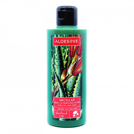 ALOESOVE Arc és szem sminklemosó micellás víz 200ml ALOESOVE Arc és szem sminklemosó micellás víz 200ml