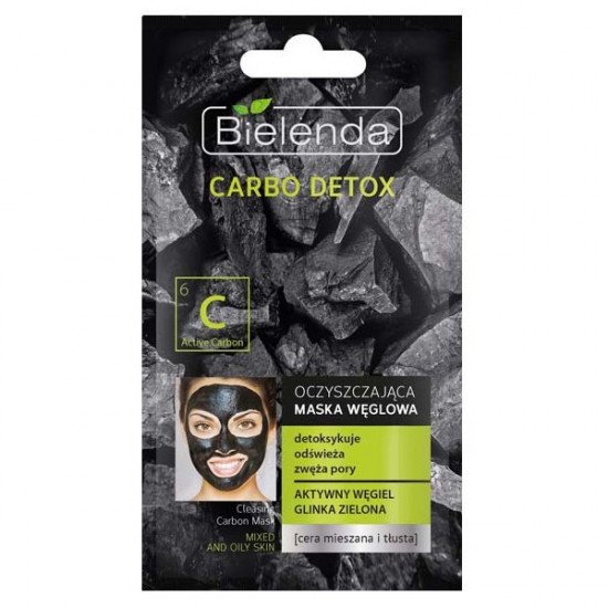 Bielenda CARBO Detox tisztító maszk kombinált bőrre és zsíros bőrre 8g