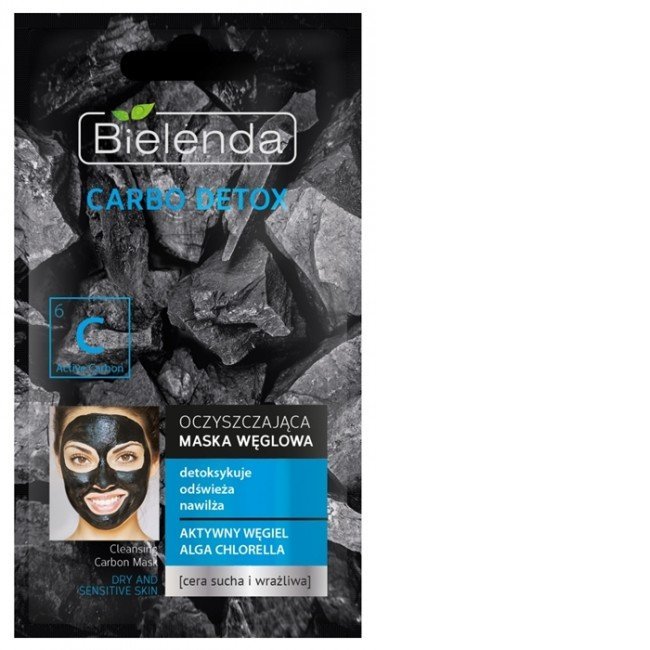 Bielenda CARBO Detox tisztító maszk száraz és érzékeny bőrre 8g Bielenda CARBO Detox tisztító maszk száraz és érzékeny bőrre 8g