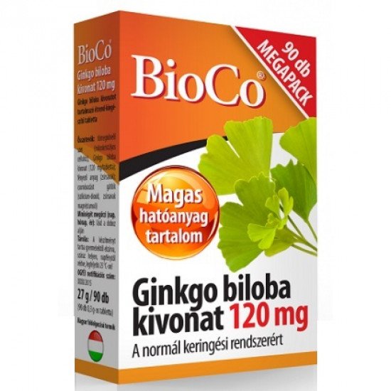 Bioco ginkgo biloba kivonat tabletta 90db