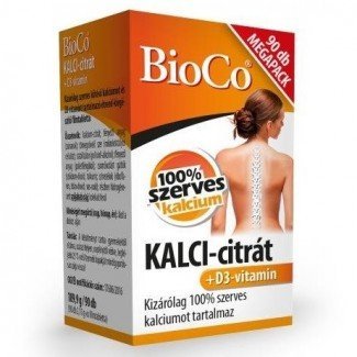 Bioco kalci-citrát+d3-vitamin filmtabletta 90db
