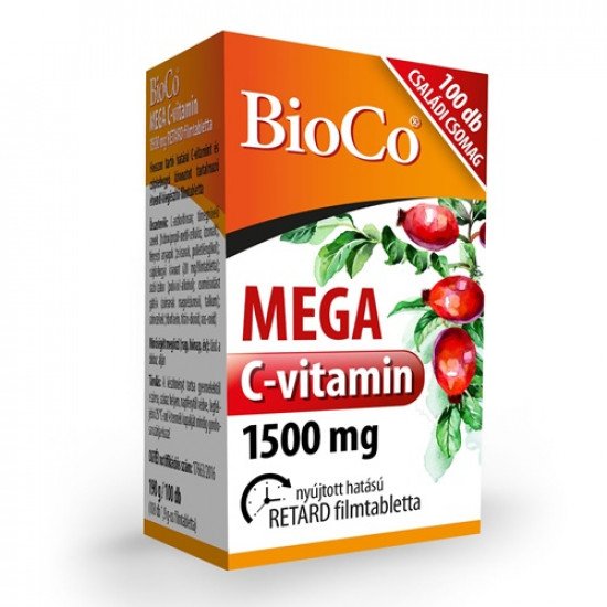 Bioco mega c-vitamin 1500 mg filmtabletta 100db