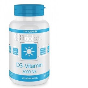 Bioheal d3 vitamin 3000NE lágykapszula 70db