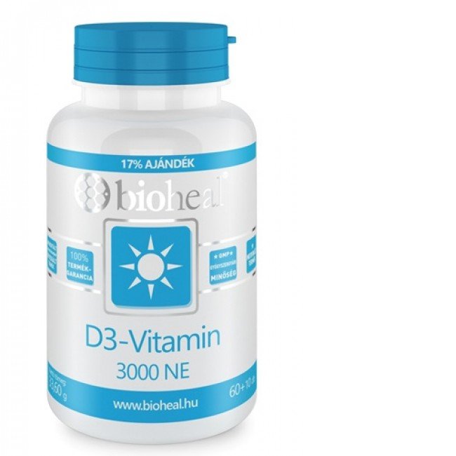 Bioheal d3 vitamin 3000NE lágykapszula 70db