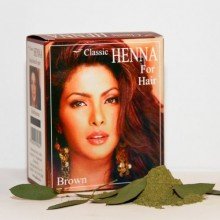 Classic henna sötétbarna hajszínező por 100g